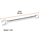 Llave combinada extralarga 1-11/16' x 483 mm largo, EXPERT 3