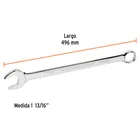 Llave combinada extralarga 1-13/16' x 496 mm largo, EXPERT 3