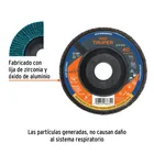Disco laminado 4-1/2' grano 40 centro 7/8', plástico, TRUPER 2