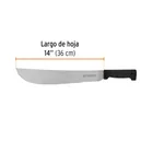 Machete estándar 14' cacha negra inyectada, TRUPER 3