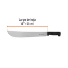 Machete estándar 16' cacha negra inyectada, TRUPER 3