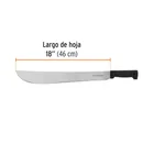 Machete estándar 18' cacha negra inyectada, TRUPER 3