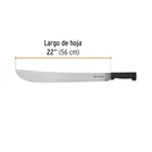 Machete estándar 22' cacha negra inyectada, TRUPER 3