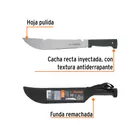 Machete rambo 12', cacha inyectada negra, con funda, TRUPER 2