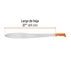 Machete Caguayano 27' cacha naranja inyectada, TRUPER 3