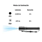 Linterna LED recargable, de aluminio,2,000 lm, TRUPER EXPERT 9