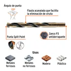 Broca HSS 9/16' Trugold para metal, TRUPER EXPERT 3