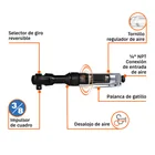 Matraca de impacto neumática 3/8', TRUPER 5