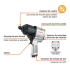 Llave (pistola) de impacto neumática 3/4', ind, TRUPER 7