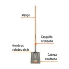 Pala cuadrada Classic, mango largo 48', TRUPER 2