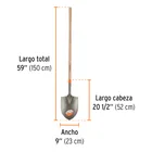 Pala irrigación Classic, mango largo 49', TRUPER 3