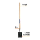 Pala cuadrada Classic Gardener, mango 45', TRUPER 2