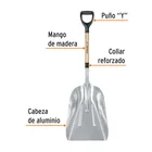 Pala sanitaria cabeza #15-1/2 aluminio, puño 'Y', mango 27' 2