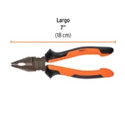 Pinza para electricista 7' alta palanca, Comfort Grip,EXPERT 3