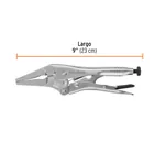 Pinza de presión 9', punta larga, TRUPER 3