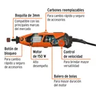 Herramienta rotativa 150W con 97 accesorios, TRUPER PRO 2