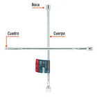 Llave de cruz 20' pulida y cromada con entrada cuadro 1/2' 3