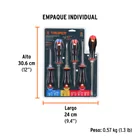 Juego de 6 desarmadores mango Comfort Grip, TRUPER 6
