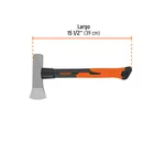 Hacha para rajar madera 3 lb, mango fibra de vidrio 16' 3