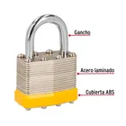 Juego de 4 candados cuerpo laminado, 40 mm, HERMEX BASIC 5