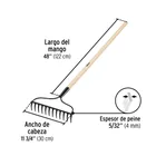 Rastrillo jardinero, 12 dientes, PRETUL 3