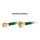 Manguera 1/2' reforzada 3 capas conexiones metal 20m, PRETUL 3