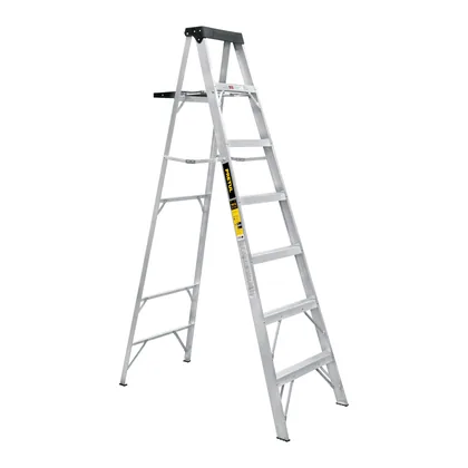 Escalera de tijera tipo III 6 escalones y bandeja, PRETUL