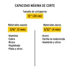 Cortapernos 12', mango tubular, PRETUL 3