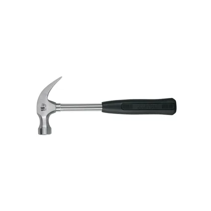 Martillo pulido, 16 oz, uña curva, mango tubular, PRETUL