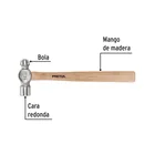 Martillo pulido de bola 16 oz mango madera, PRETUL 2