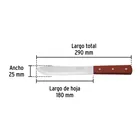 Cuchillo cebollero 7' mango de madera, PRETUL 3