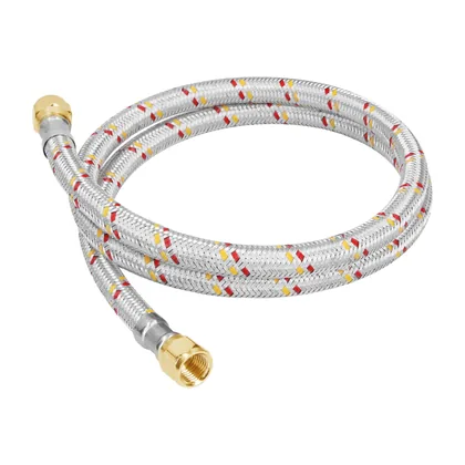 Manguera para gas, aluminio, 5/16' flare, 100cm, FOSET BASIC