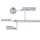 Manguera para gas, aluminio, 5/16' flare, 100cm, FOSET BASIC 2