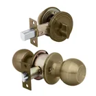 Combo cerraduras, llave-mariposa, latón antiguo HERMEX BASIC 2