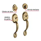 Doble jaladera y perilla, Berna mariposa, LA, BASIC 4
