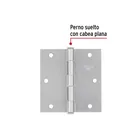 Bisagra cuadrada 3-1/2', acero satinado, cabeza plana, BASIC 2