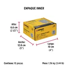 Bisagra cuadrada 4', acero satinado, cabeza plana, BASIC 5