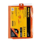 Lona de polietileno 3 x 4 m, naranja, 110 g/m2, PRETUL 3