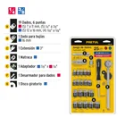 Juego de 25 herramientas 1/4' y 3/8' para mecánico, PRETUL 2