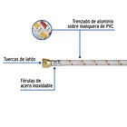 Manguera para gas, aluminio, 3/8' flare, 60 cm, FOSET BASIC 2