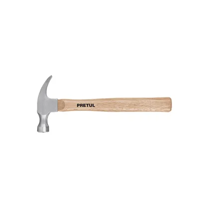 Martillo semipulido, 16 oz, uña recta, PRETUL