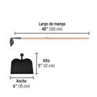 Azadón jardinero, mango de madera 48', PRETUL 3