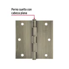 Bisagra cuadrada 3-1/2', latón antiguo, cabeza plana, BASIC 2