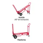 Diablo de carga convertible 3 en 1, 270kg, ruedas neumáticas 5