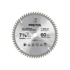 Disco sierra 7-1/4' p/madera, 60 dientes centro 5/8', PRETUL 1