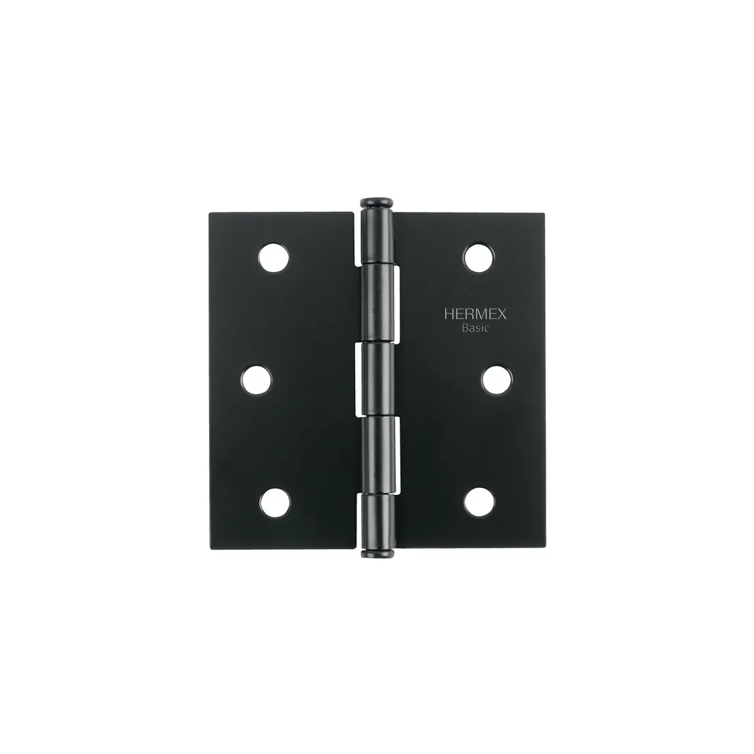 Bisagra cuadrada 3', acero negro mate, cabeza plana, BASIC