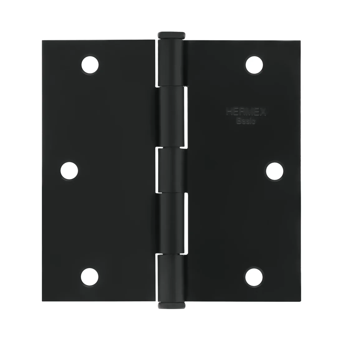 Bisagra cuadrada 3-1/2', acero negro mate cabeza plana BASIC