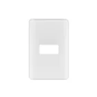 Placa 1 módulo de ABS, blanca, VOLTECK BASIC 1