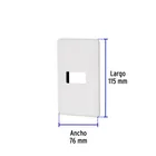 Placa 1 módulo de ABS, blanca, VOLTECK BASIC 3