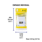 Placa 1 módulo de ABS, blanca, VOLTECK BASIC 5